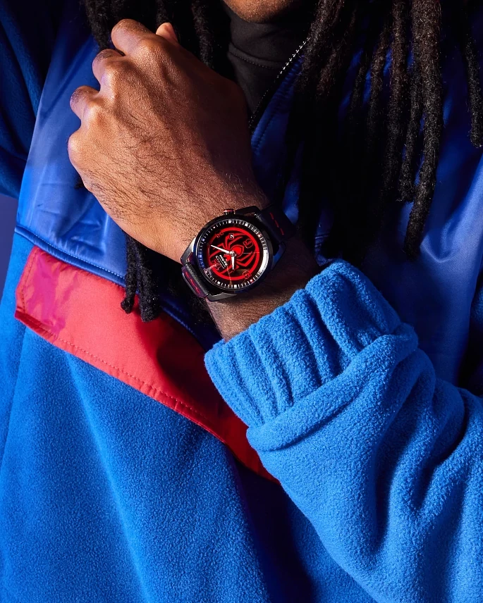 Miles Morales Black Dial Leather Strap AW1685-00W | CITIZEN